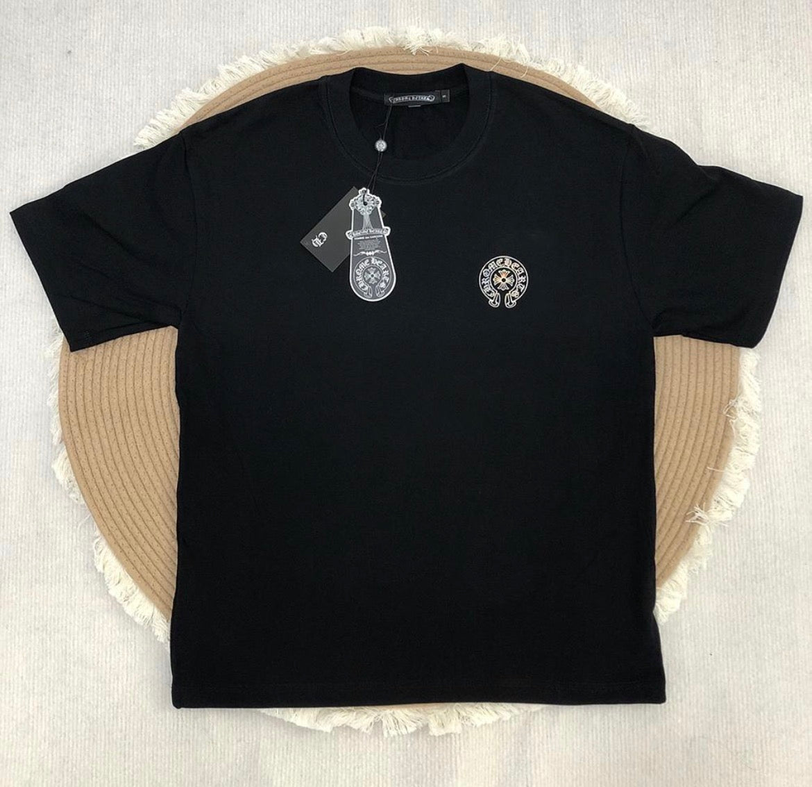 chrom hearts black/white t shirt