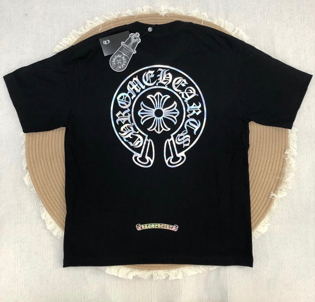 chrom hearts black/white t shirt